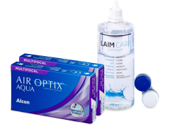Air Optix Aqua Multifocal (2x3 čočky) + roztok Laim Care 400ml