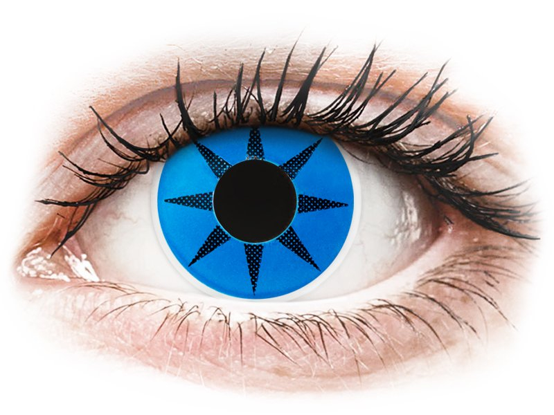 ColourVUE Crazy Lens - Blue Star - nedioptrické (2 čočky)