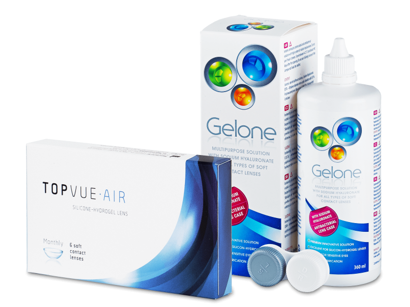 TopVue Air (6 čoček) + roztok Gelone 360 ml