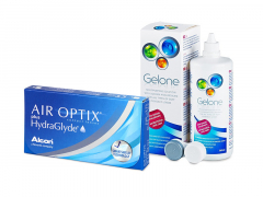 Air Optix plus HydraGlyde (6 čoček) + roztok Gelone 360 ml