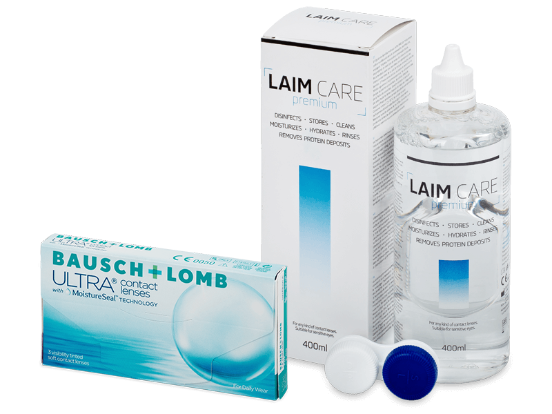 Bausch + Lomb ULTRA (3 čočky) + roztok Laim-Care 400 ml