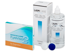 PureVision 2 for Astigmatism (3 čočky) + roztok Laim-Care 400 ml