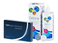 TopVue Premium (6 čoček) + roztok Gelone 360 ml